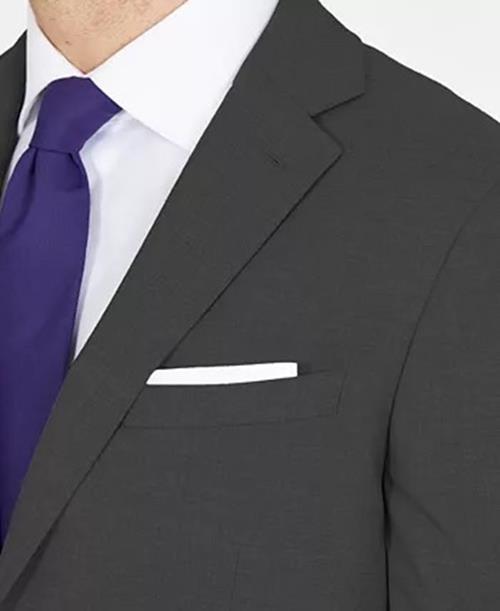 DKNY Mens Modern Fit Stretch Suit Jacket Charcoal 40R