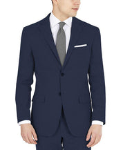 Dkny Mens Modern fit Suit Jacket Blazer 40 R Navy Blue Solid Stretch