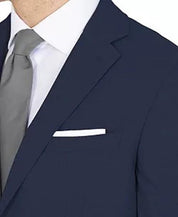 DKNY Mens Modern fit Suit Jacket Blazer 48 L Navy Blue Solid Stretch