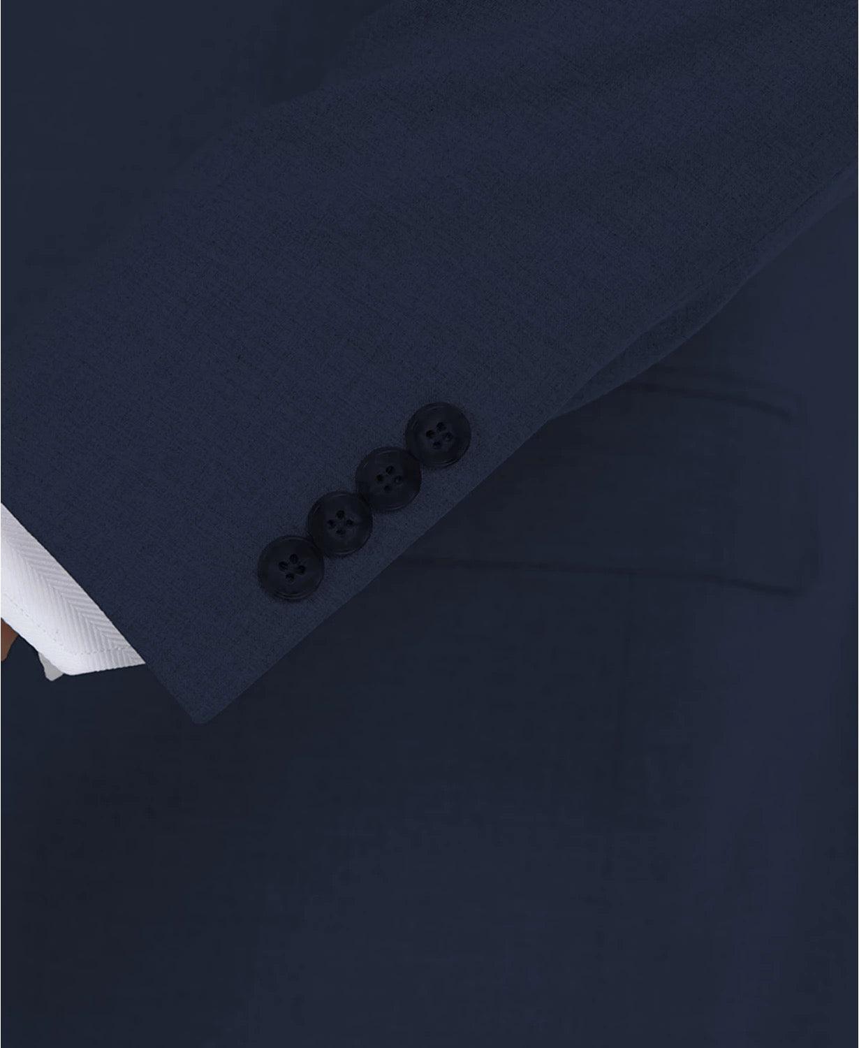 Dkny Mens Modern fit Suit Jacket Blazer 48 R Navy Blue Solid Stretch
