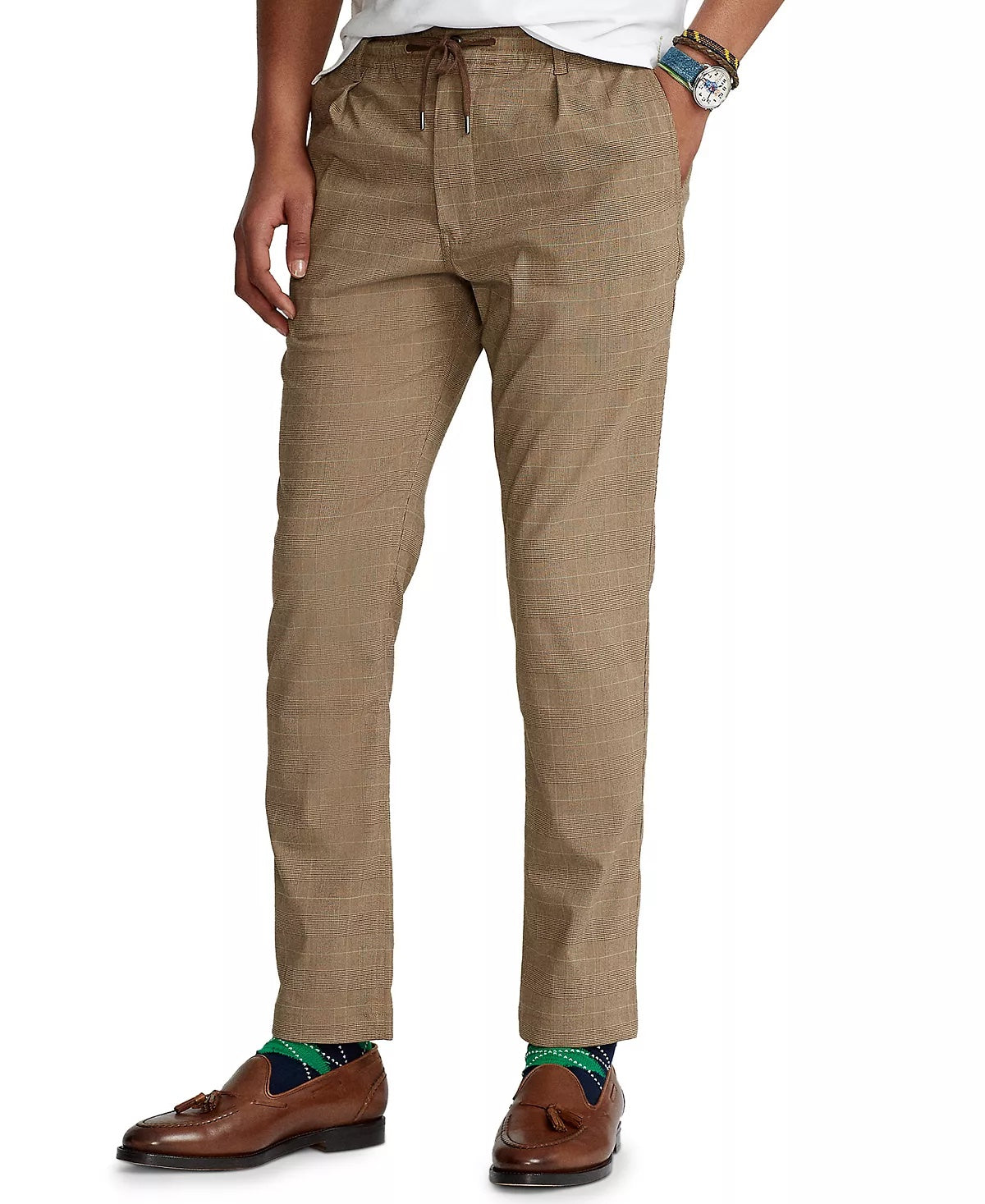 Polo Ralph Lauren Men's Slim Tapered Prepster Pants Brown Polo Large