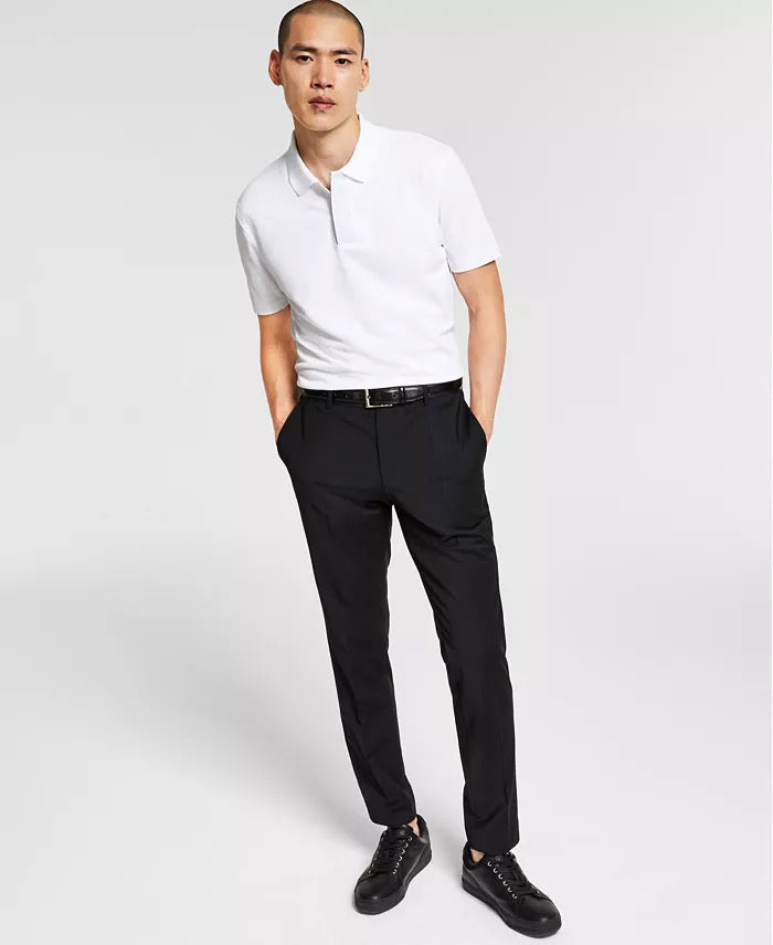 Hugo Boss Mens Modern fit Dress Pants 30 / 32 Black Solid Stretch
