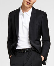 Hugo Boss Mens Slim fit Suit Jacket Blazer 42 S Black Solid Stretch