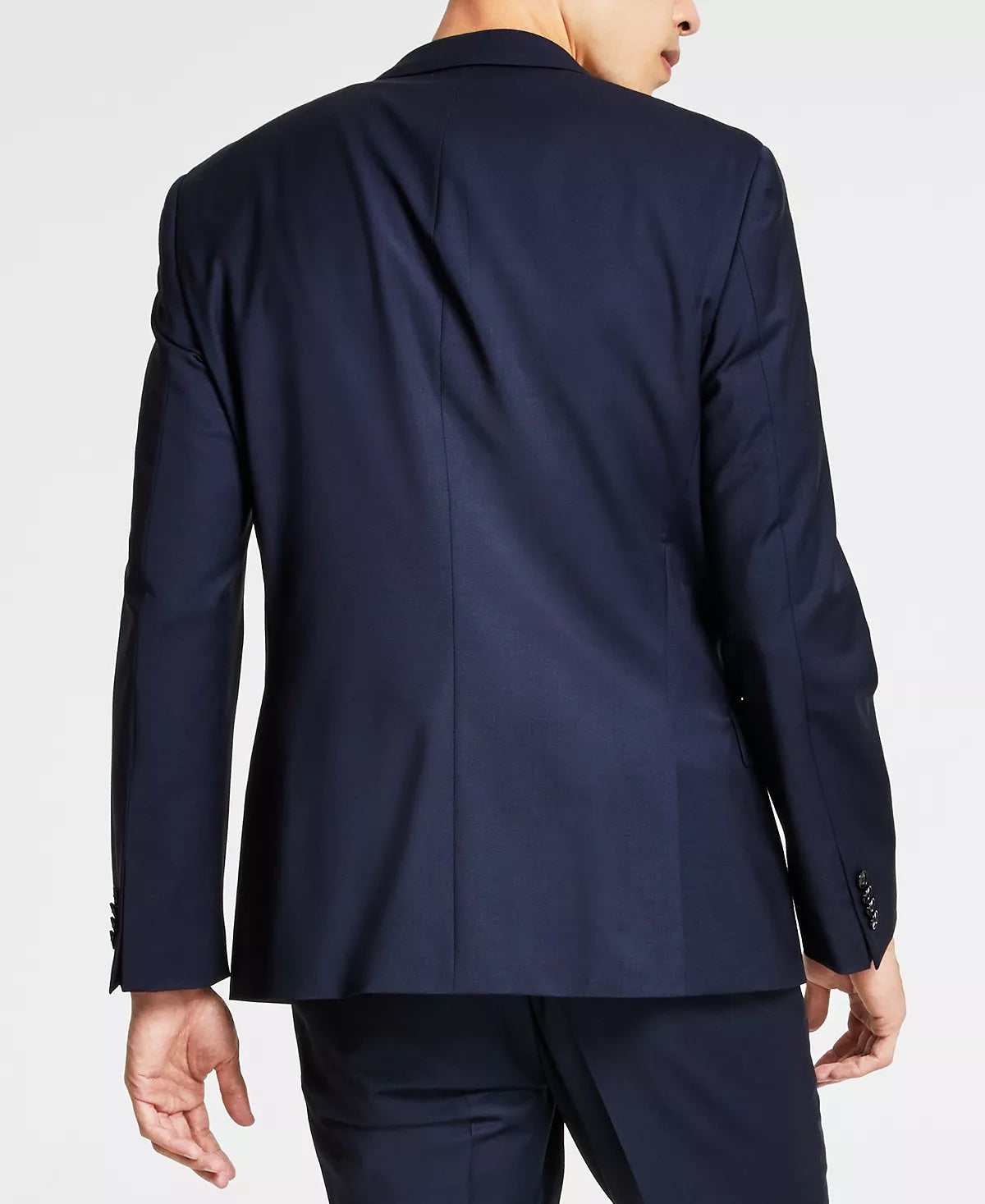 Hugo Boss Mens Modern fit Suit Jacket Blazer 38 S Navy Blue Solid