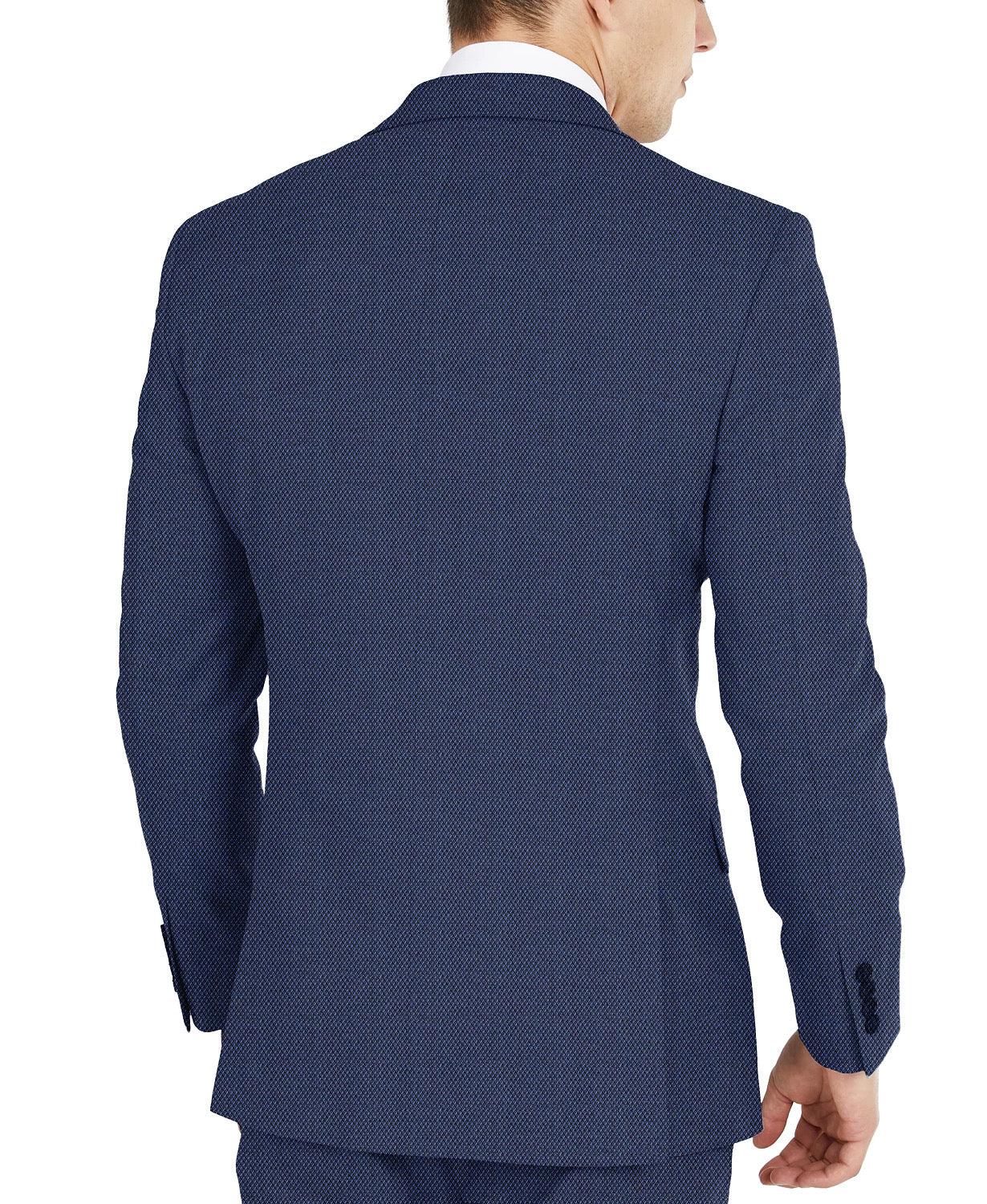 DKNY Mens Modern fit Suit Jacket Blazer 40 R Navy Blue Stretch