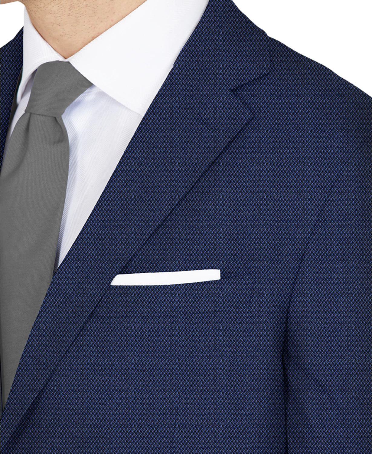 Dkny Mens Modern fit Suit Jacket Blazer 42 L Navy Blue Solid Stretch