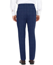 Dkny Mens Modern fit Dress Pants 38 / 29 Navy Blue Plaid Stretch