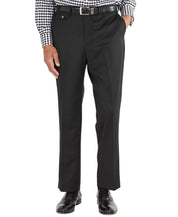 Tayion Collection Men's Classic Fit Solid Black Suit Dress Pants Black 36 x 30
