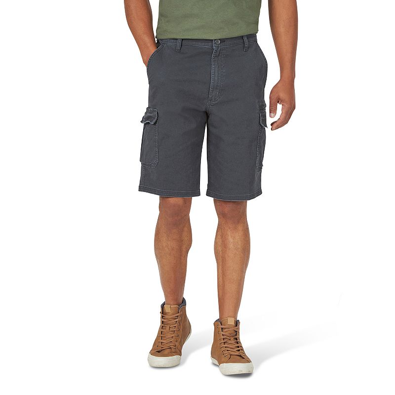Wrangler Mens Nash Solid Cargo Shorts Black 38