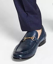 Bar Iii Mens Skinny fit Dress Pants 32 / 32 Navy Blue Plaid Stretch Wool