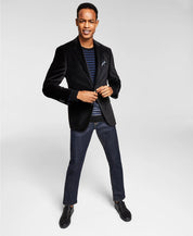 Alfani Men's Slim-Fit Solid Velvet Blazer 44L Black Sport Coat
