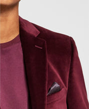 Alfani Men's Slim-Fit Velvet Blazer 36S Burgundy