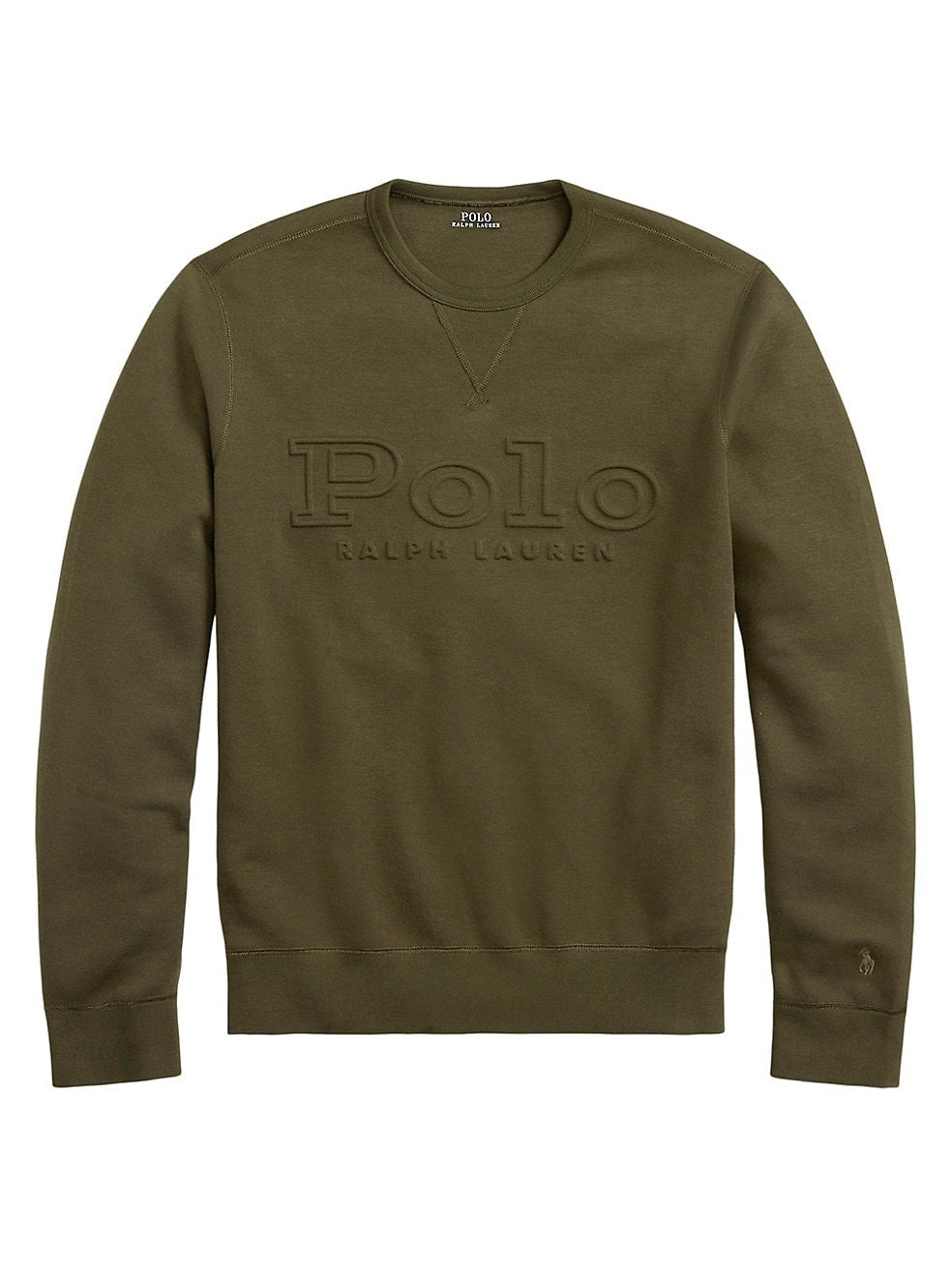 Polo Ralph Lauren Mens Logo Double Knit Sweatshirt Company Olive Green Medium