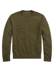 Polo Ralph Lauren Mens Logo Double Knit Sweatshirt Company Olive Green Medium