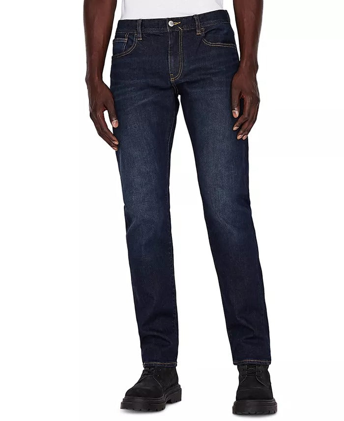 A|X Armani Exchange Men's 5 Pocket Slim-Fit Denim Jeans 31 x 32 Dark Blue