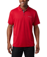 Columbia Men Regular fit Short Sleeve Polo Shirt XL Red Solid