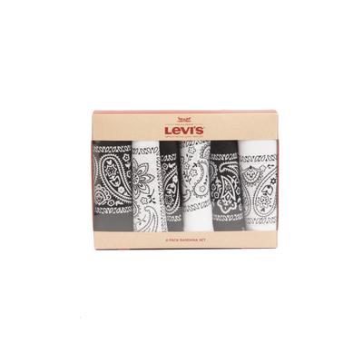 Levi's Men's Bandana Headband 6 Pack White Black OSFA
