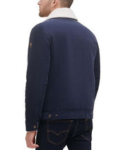 Guess Mens Corduroy Bomber Jacket Coat XXL Navy Blue Solid