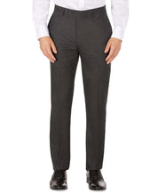 Calvin Klein Men's Slim-Fit 38 x 34 Dress Pants Charcoal Check