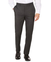 Calvin Klein Men's Slim-Fit 38 x 34 Dress Pants Charcoal Check