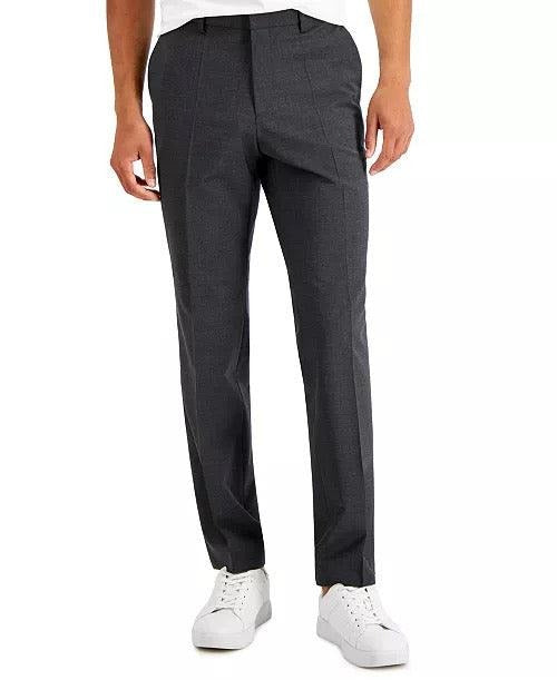 Hugo Boss Mens Slim fit Wool Dress Pants 30 / 32 Grey Solid Stretch