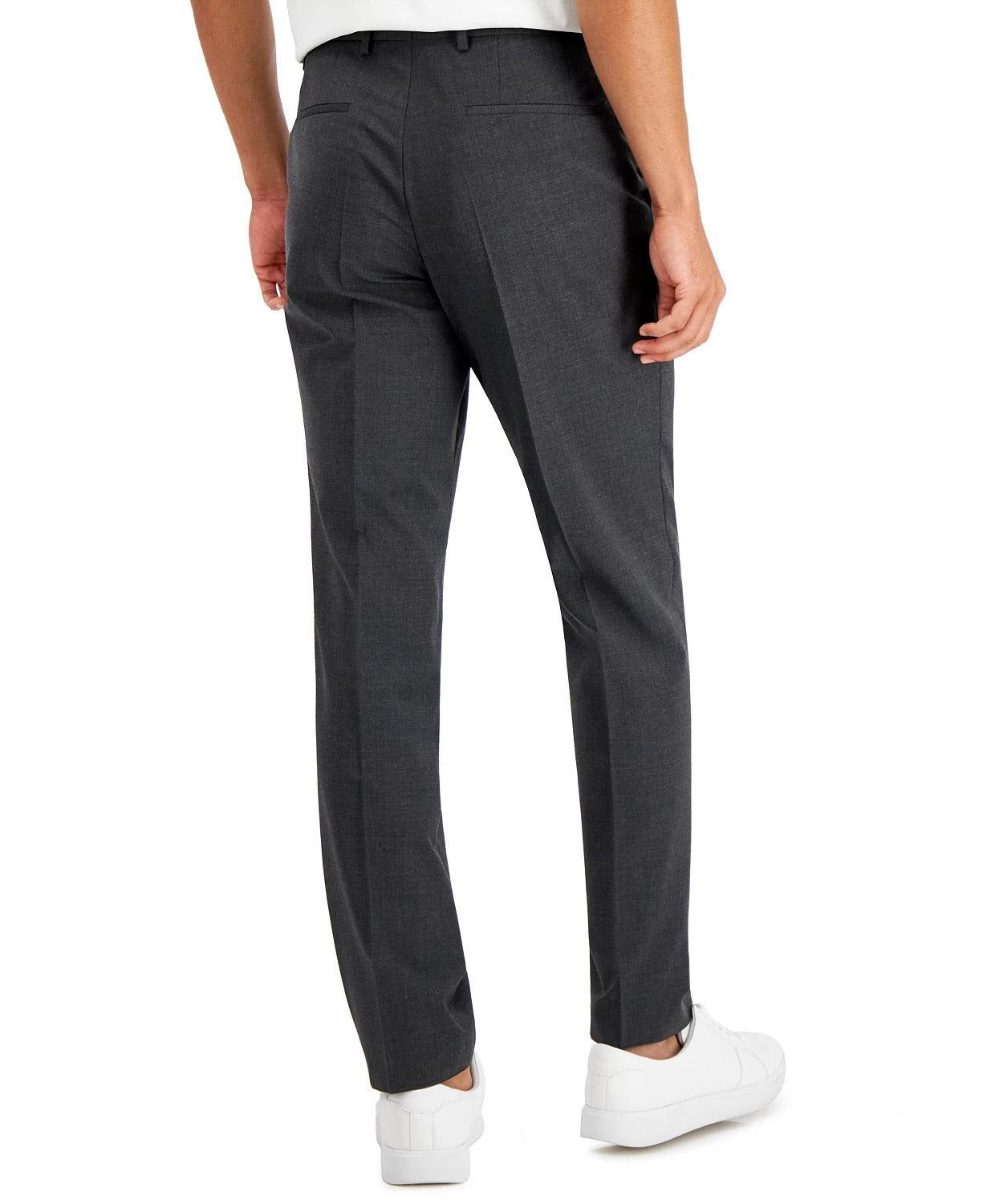 Hugo Boss Mens Slim fit Wool Dress Pants 30 / 32 Grey Solid Stretch