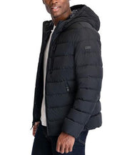 MICHAEL KORS Men's Hooded Puffer Jacket Medium Black