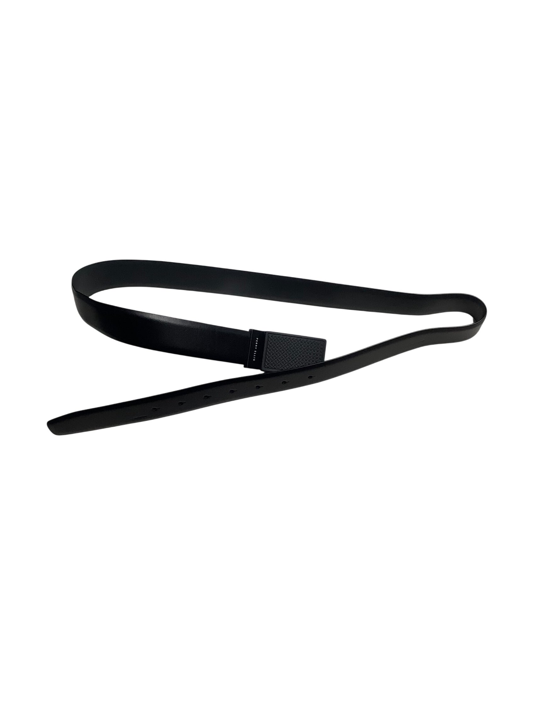 Perry Ellis Mens Regular fit Tire Track Belt Apparelbelt Medium Black