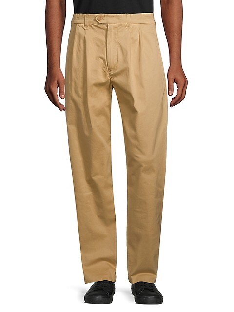 Tommy Hilfiger Men's New School Prep Pleated Chino Pants Dark Barkley 34 x 32