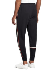 Tommy Hilfiger Global Stripe Drawstring Sweatpants Medium Navy Blue Red Stripe