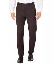 Calvin Klein Men's Brown Neat Skinny Fit Dress Pants Brown 33 x 30