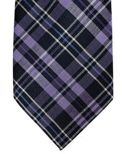Tommy Hilfiger Mens Regular fit Tie Necktie One Size Purple Navy Blue Plaid