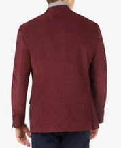 Michael Kors Mens Classic fit Sport Coat Blazer 42 L Burgundy Red Solid Stretch