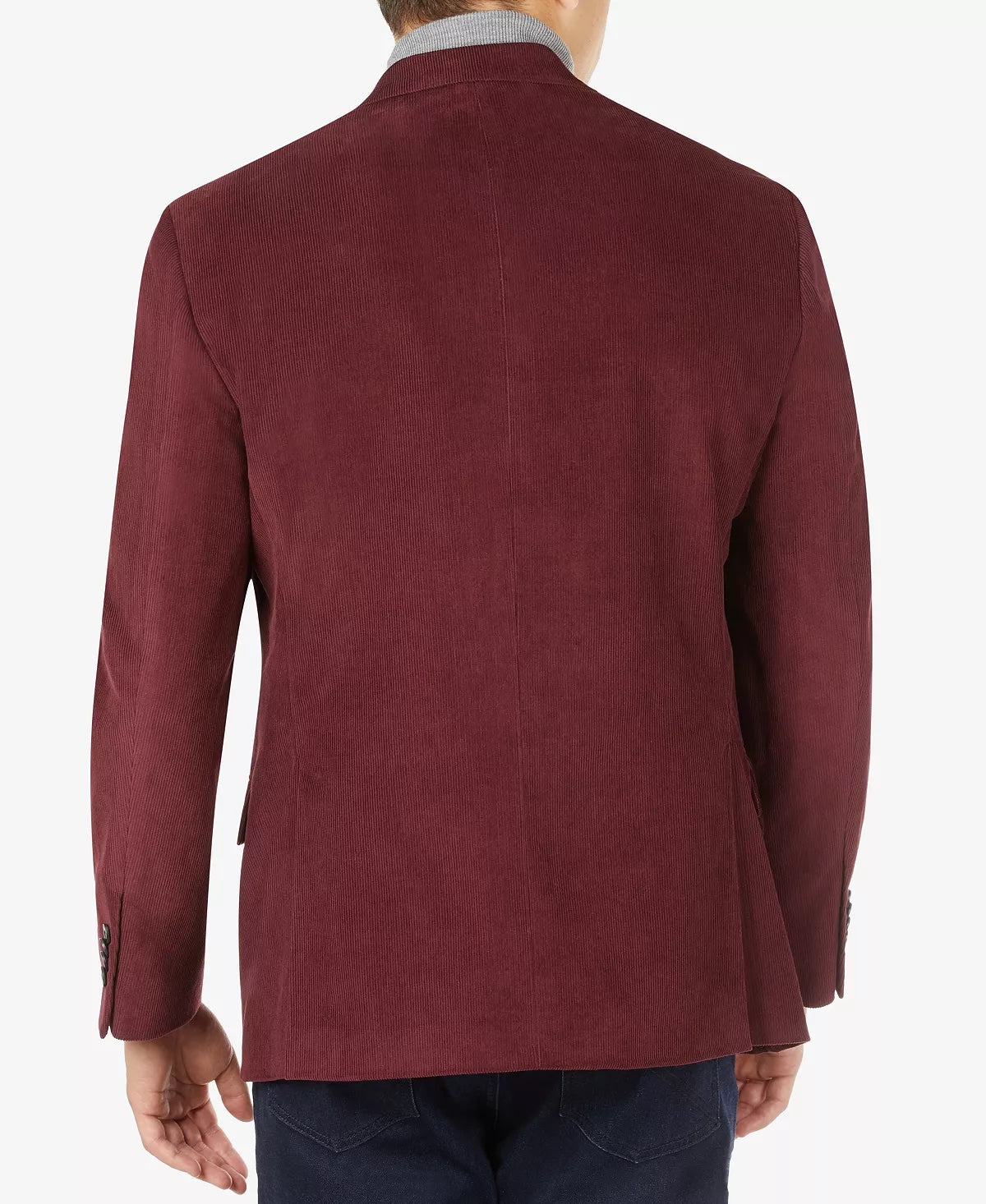 Michael Kors Men Classic fit Corduroy Sport Coat Blazer 38 S Burgundy Red Solid