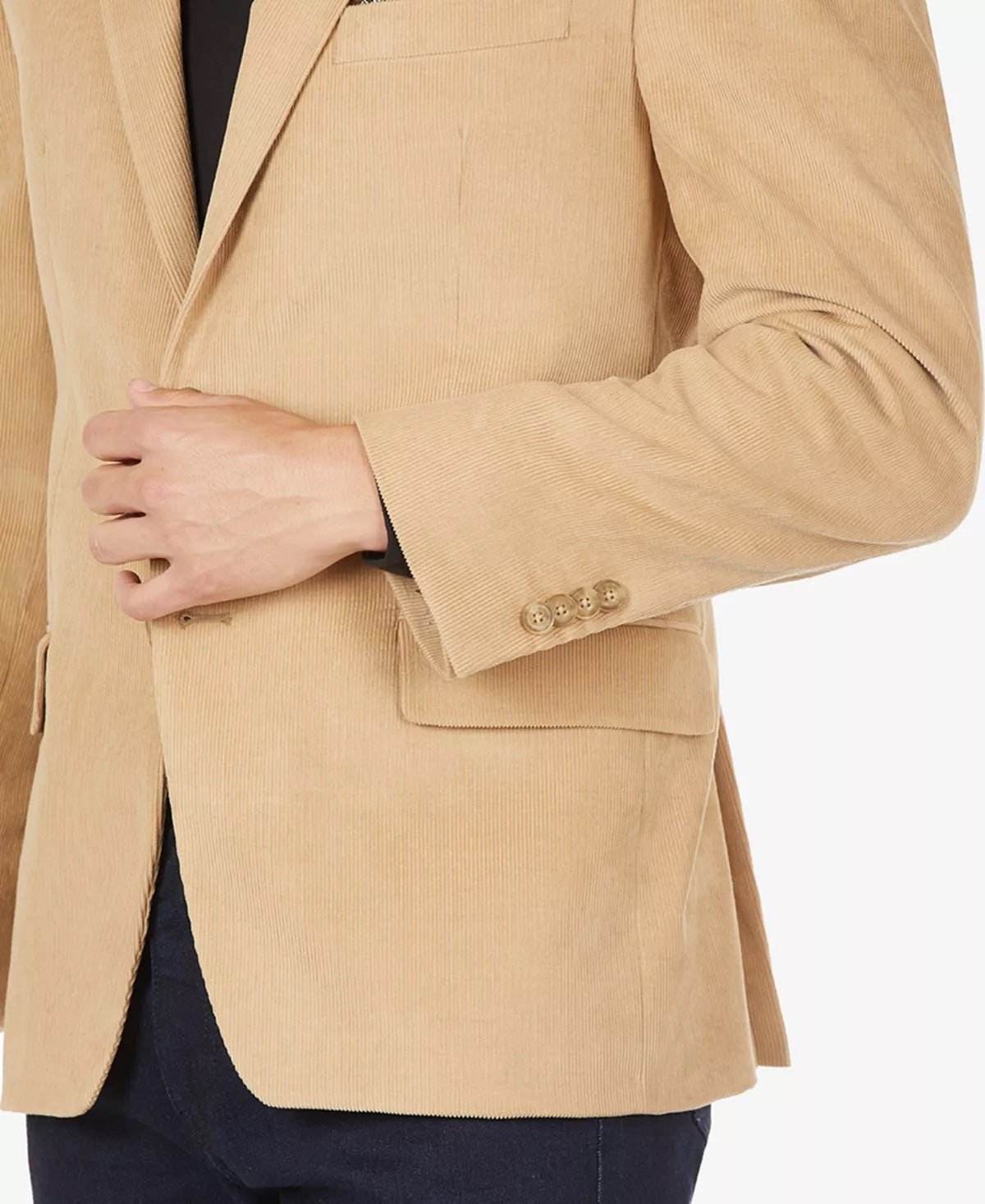 Michael Kors Mens Corduroy Blazer Camel 43R Classic Fit