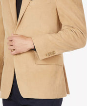 Michael Kors Mens Corduroy Blazer Camel 43R Classic Fit