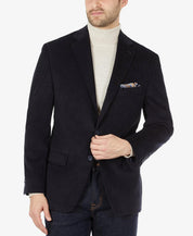 Michael Kors Mens Classic fit Cotton Sport Coat Blazer 36 S Blue Solid