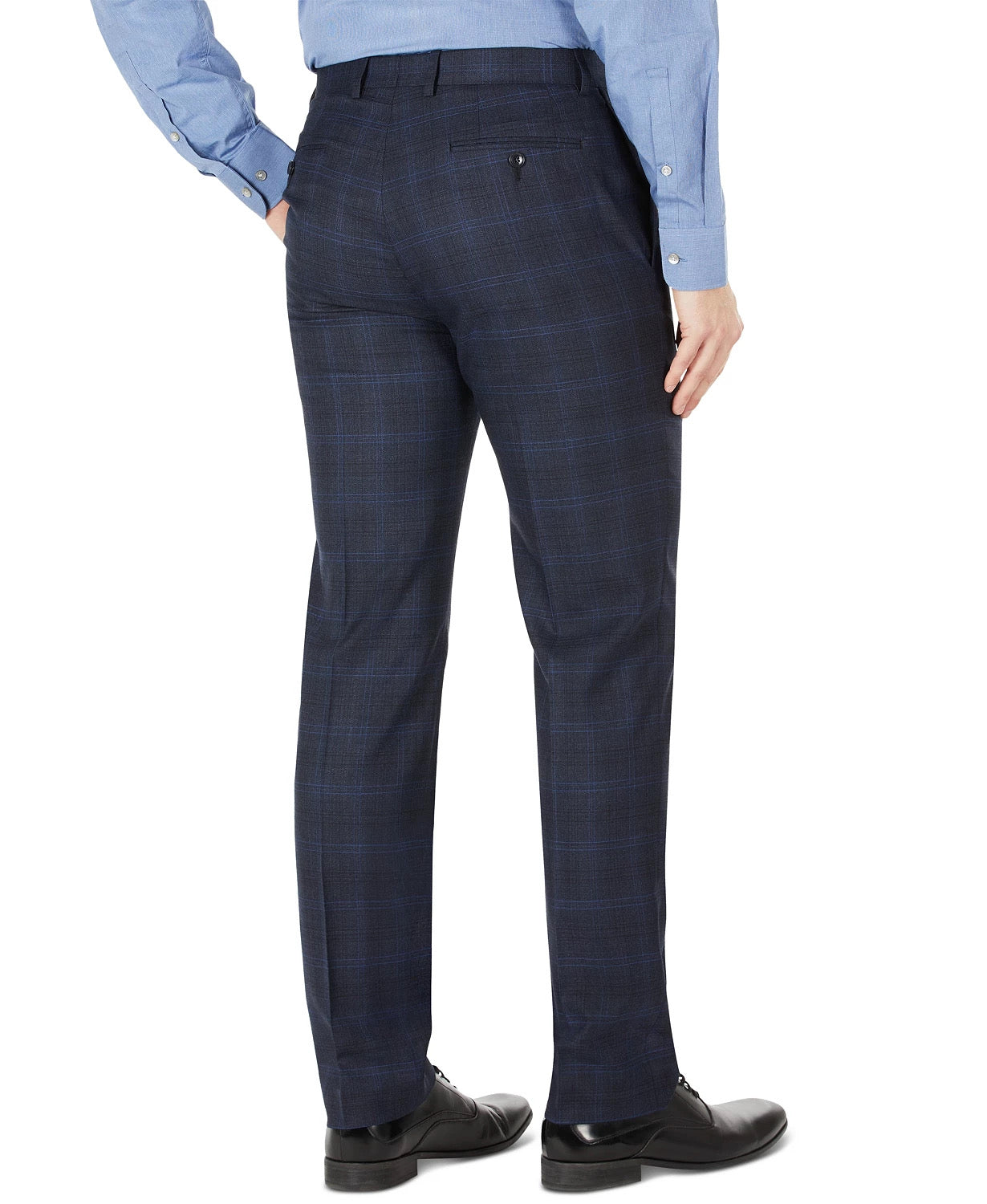 Calvin Klein Men's Slim-Fit Wool Blend Suit Dress Pants Navy 33 x 32