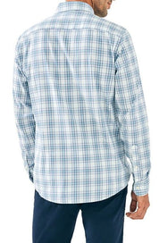 Faherty Mens The Movement Plaid Button-Up Shirt Large Blue Plaid