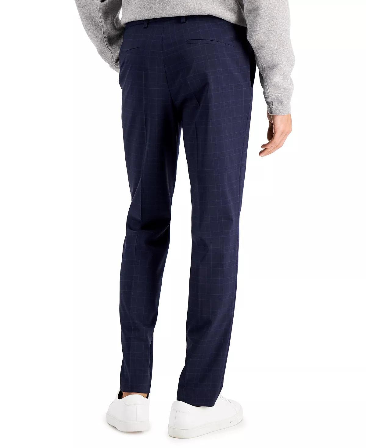 Hugo Boss Mens Modern fit Dress Pants 40 / 32 Blue Plaid