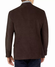 MICHAEL KORS Men's Chocolate Brown 40R Sport Coat Modern-Fit Corduroy Blazer