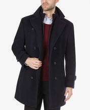 Lauren Ralph Lauren Labrada Wool-Blend Coat Peacoat 38R Black Bib Insert