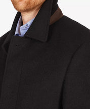 CALVIN KLEIN Men Coleman Wool-Blend Overcoat Coat 42S Black