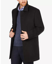 CALVIN KLEIN Men Coleman Wool-Blend Overcoat Coat 42S Black