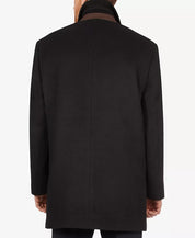 CALVIN KLEIN Men Coleman Wool-Blend Overcoat Coat 42S Black