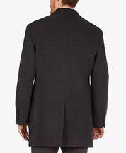 Calvin Klein Men's Prosper Wool-Blend Slim Fit Overcoat Coat 42 L Dark Gray