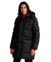 Ralph Lauren Men's Water-Repellent Down Coat Polo Black Medium