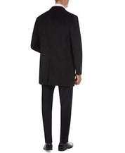 Tallia Men Wool Blend Overcoat Contrast Velvet Top Collar Black Large