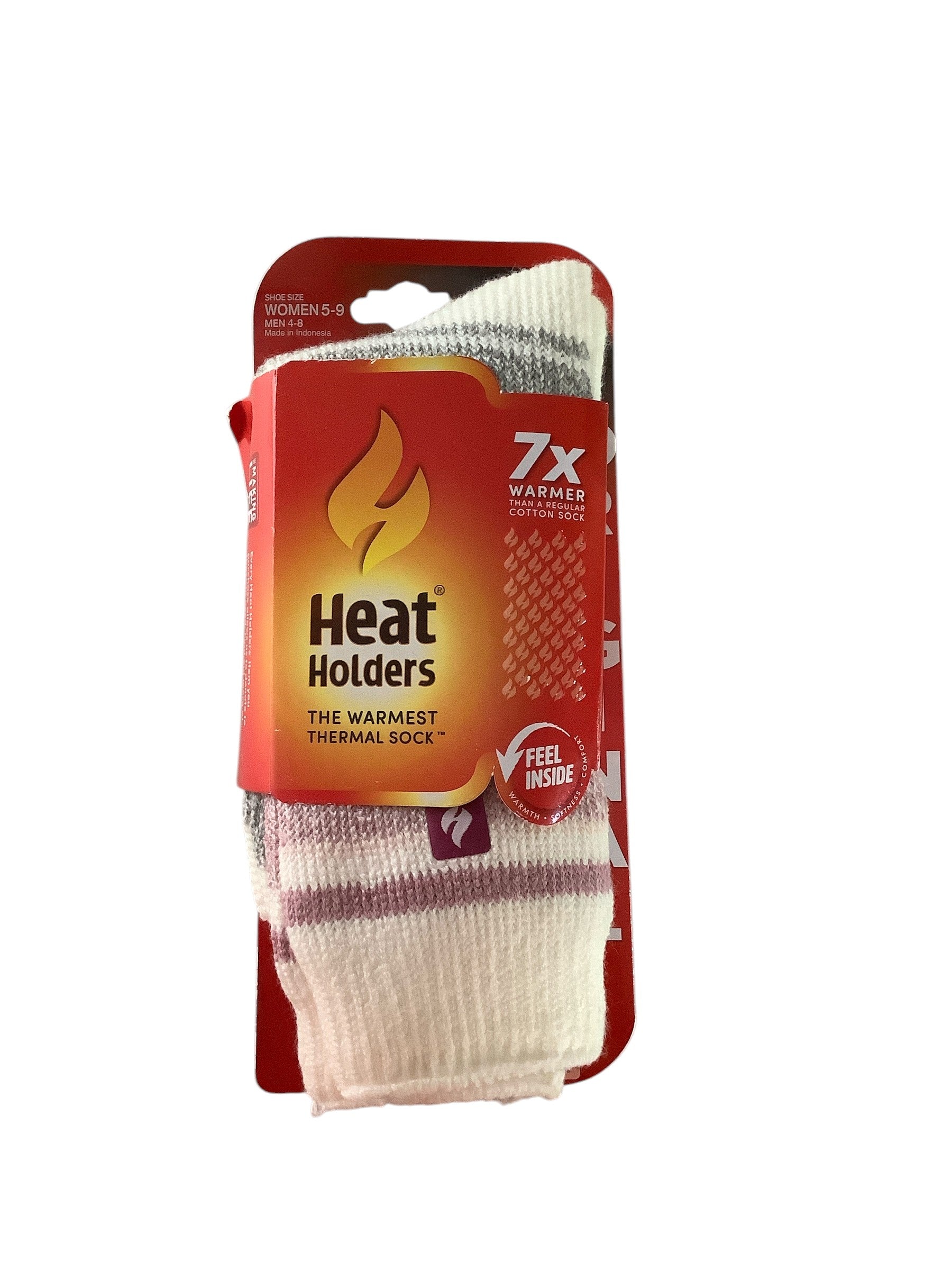 Heat Holders Womens Crew Socks 5-9 White Thermal