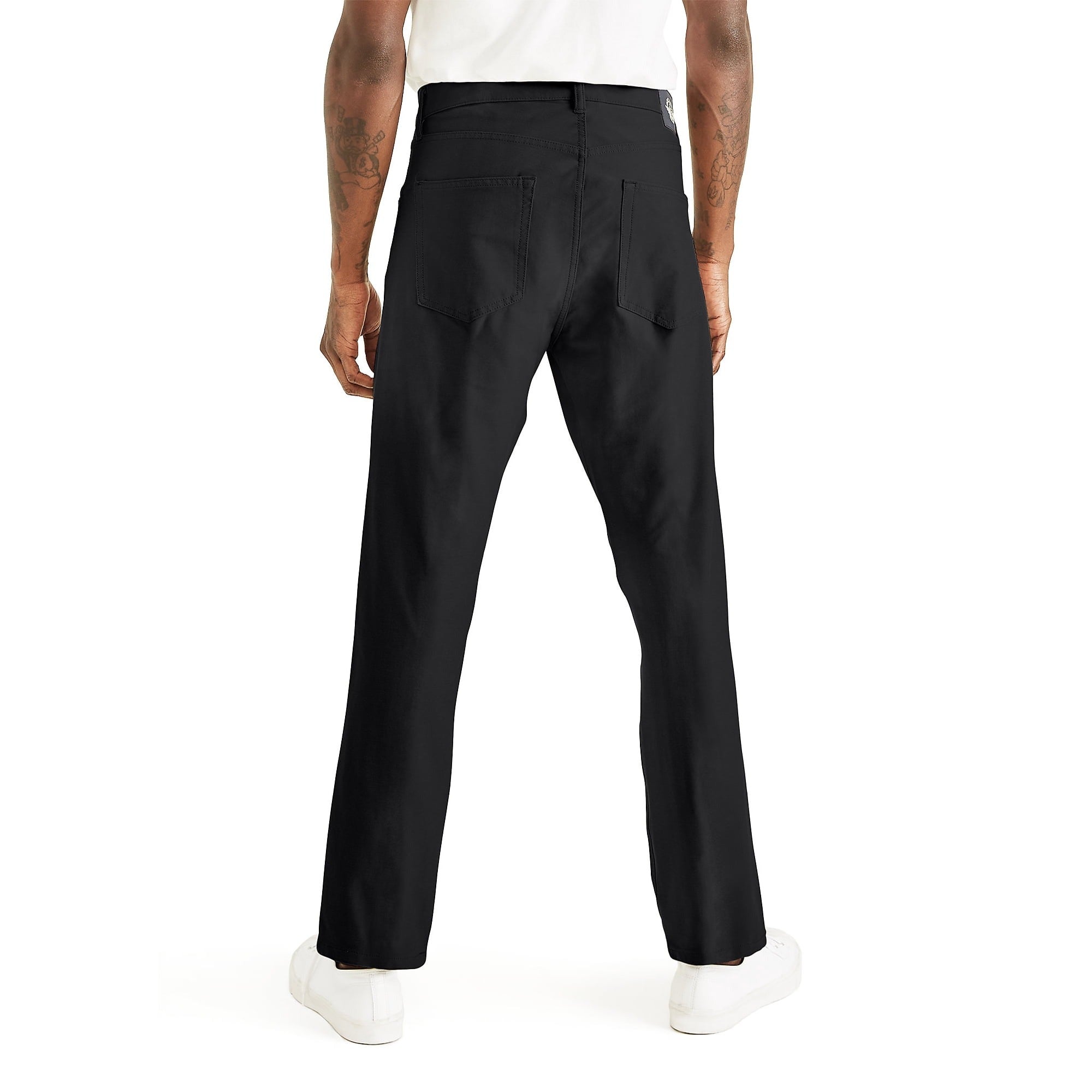 Dockers Men's Straight Fit Comfort Knit Jean Cut Pants Mineral Black 34 x 32